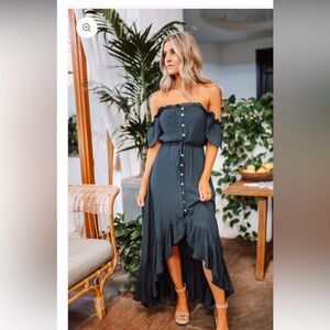 Magnolia Boutique hi-low midi dress - Navy